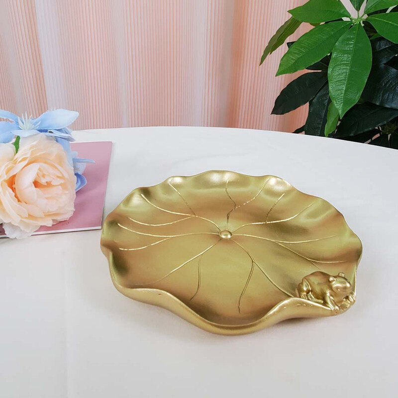 

Danube Home Lori Polyresin Platter, Gold