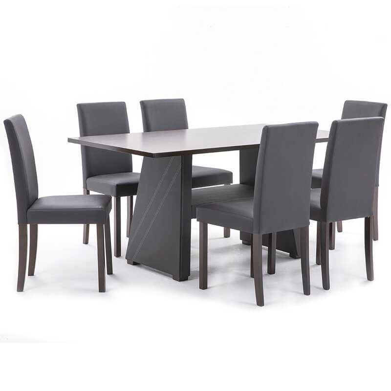 Danube Home Parson Wooden Dining Set, Grey