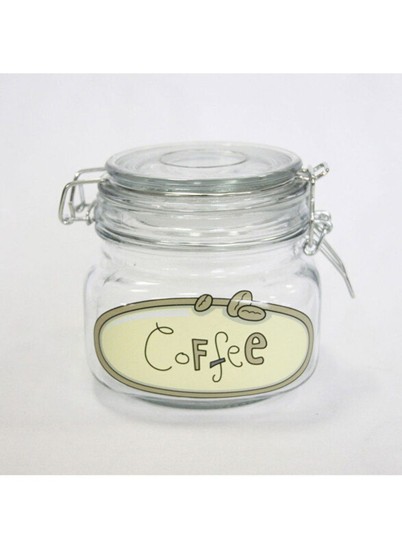 

Danube Home Orchid Glass Canister Coffee, 500ml, Clear
