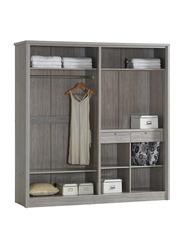 Danube Home Torino 4 Door Wardrobe, Grey