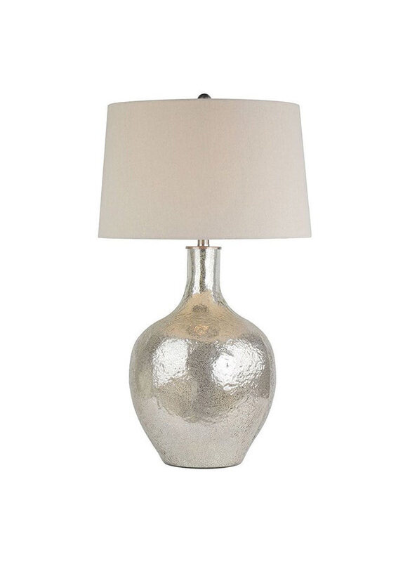 

Danube Home Jonathan Table Lamp Glass Table Lamps Modern Home Decoration For Your Lovely Living Room Dining Room Bedroom, L 46 x W 46 x H 77.5cm, Silv