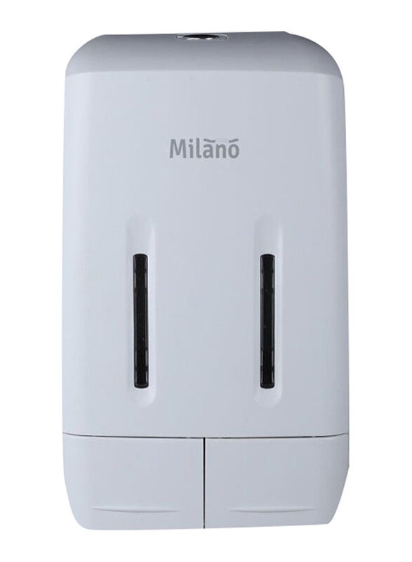 

Danube Home Milano Crown Double Acrylic Soap Dispenser, Hsd-F9088-2, White