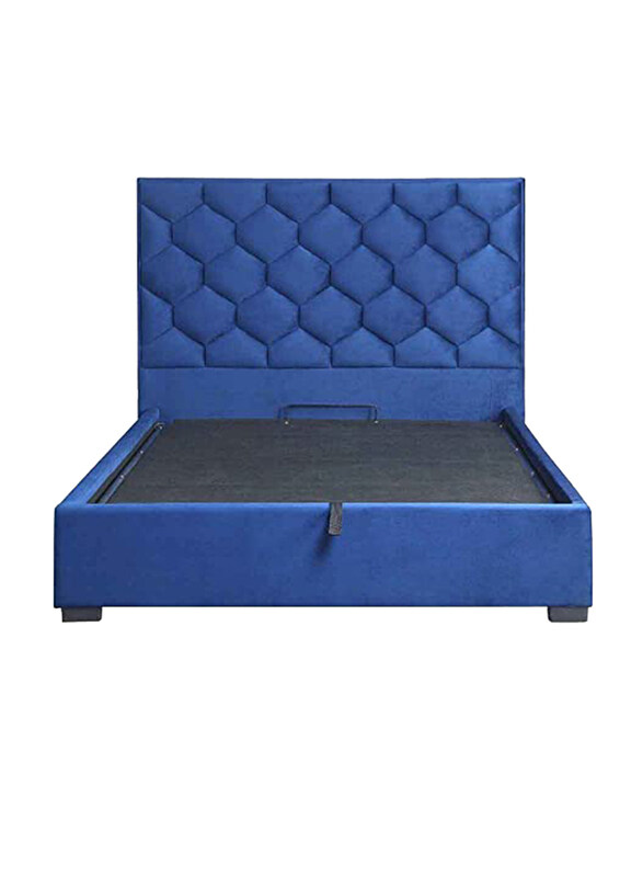 Danube Home Isabelle Hydraulic Queen Bed, Navy Blue