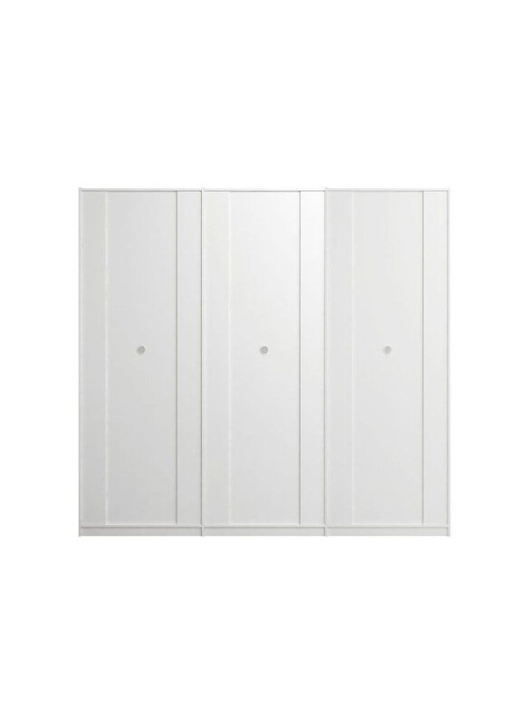 

Danube Home Calm 6 Door Wardrobe With Mirror Extra Sturdy Closet, White