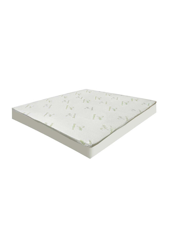 

Danube Home Luxury Memory Foam Topper-Kl Polycotton Support Mattress And Protector, 120cm, White