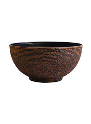 Danube Home KD5542SN+200S Flower Pot with Plate, Brown