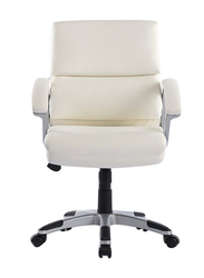 Danube Home Ventura Swivel Mid Back Office Chair, White