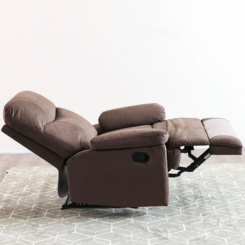 Danube Home V2 Benedict 1 Seater Fabric Recliner, Brown