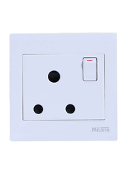 Danube Home Milano 15A Switched Socket Mpw, White