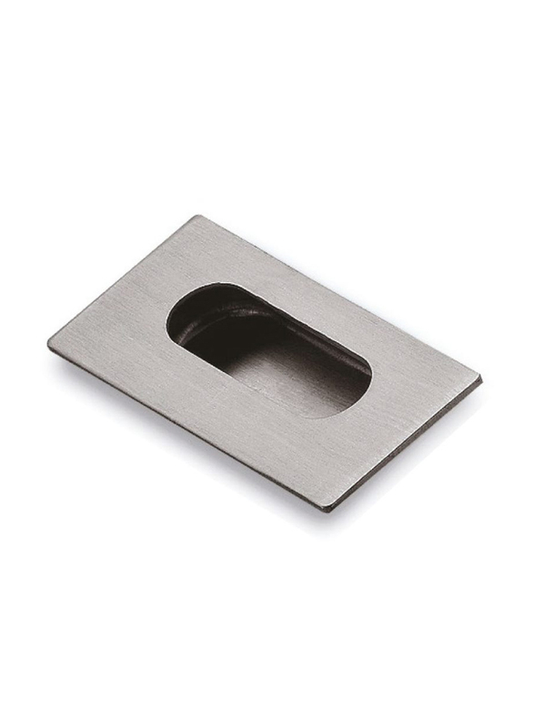 Danube Home Milano Stainless Steel Inset Square Handle, 103 x 51mm, Silver