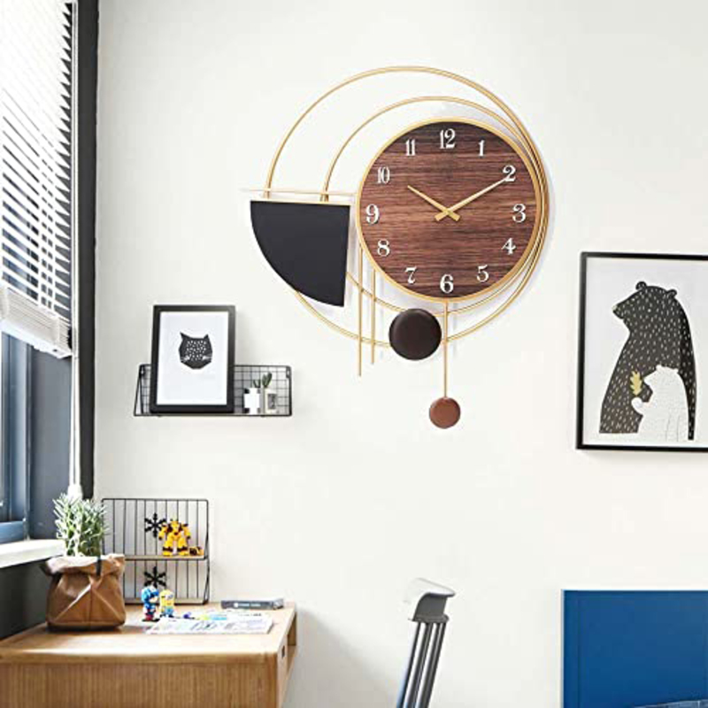 Danube Home Stolpa Space Wall Clock, Brown