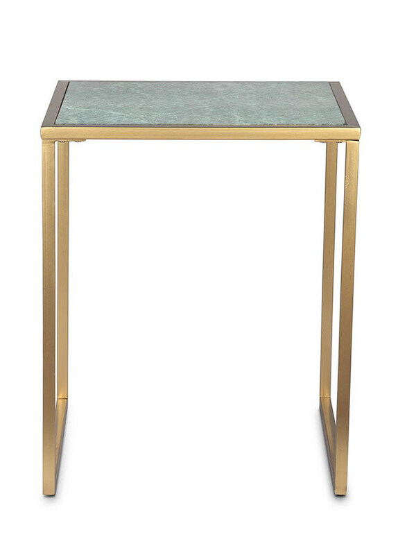 

Danube Home Space Saving Margaux End Table, Green Marble/Golden