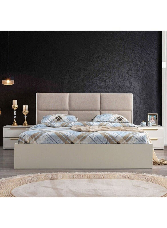 

Danube Home V2 Serenity 180 x 200 King Bed, Mud Cream/Golden