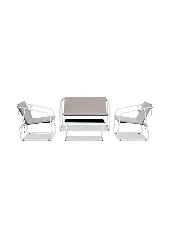 

Danube Home Kyle 4-Seater Outdoor Sofa Set, 4 Pieces, Grey