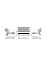 Danube Home Kyle 4-Seater Outdoor Sofa Set, 4 Pieces, Grey