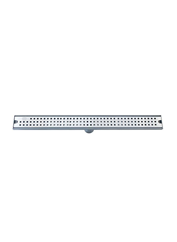 Danube Home 80cm Florence Rectangle Long Floor Drain, SS-304, Silver