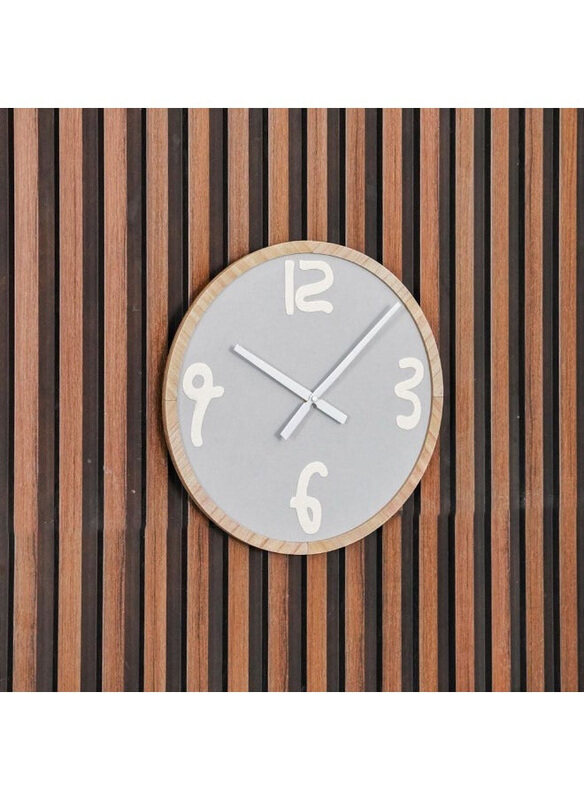 

Danube Home Cambridge Minimalist Arabic Wall Clock, Brown