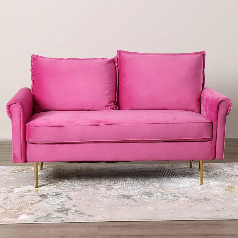 

Danube Home Sorceris 2 Seater Fabric Sofa, Pink