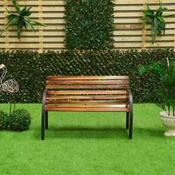 Danube Home Eucalyptus Wooden Park Bench, Light Brown