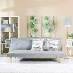 Danube Home Eudora Three Seater Fabric Sofabed, Light Grey