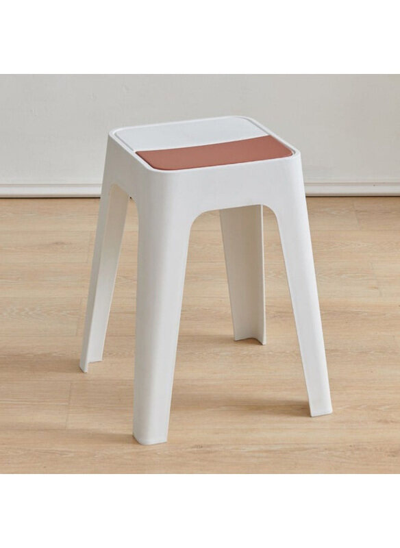 

Danube Home Hattem Light Weight Single Backless Stool, White
