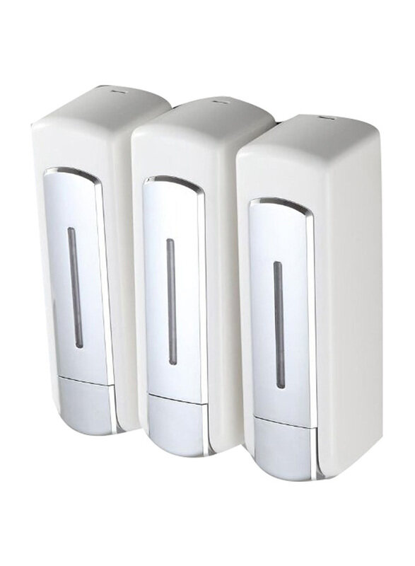 

Danube Home Milano Mia Triple Soap Dispenser, Hsd-F7022-3, White