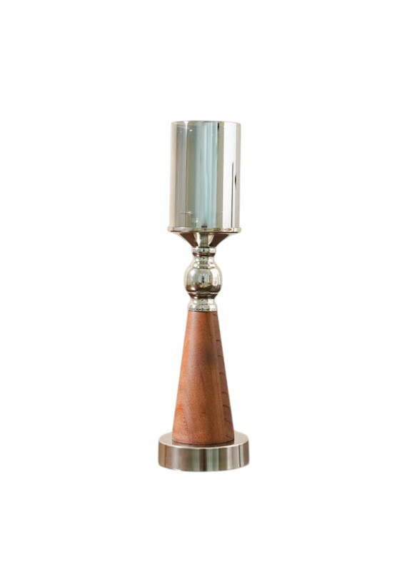 

Danube Home Mirage Candle Holder, Silver