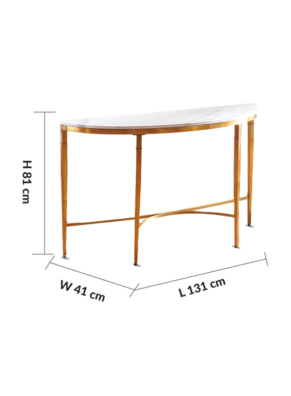 Danube Home Space Saving Humpback Console Table, White