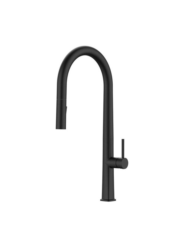 

Danube Home Tina Pullout Kitchen Sink Mixer 982001E Mblk, Black