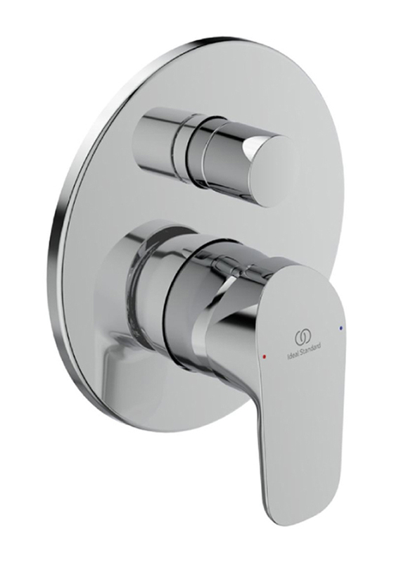 Danube Home Ideal Standard Ceraflex Bath Shower Mixer Set with Brass Rain Shower Single Handle Faucet & Handheld Spray, Chrome