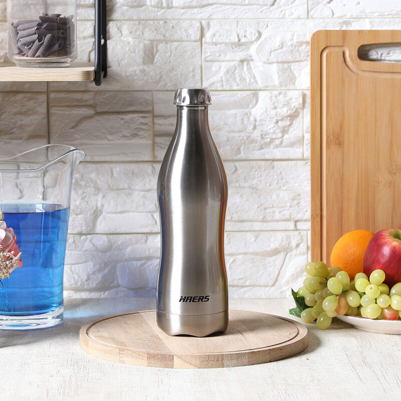 

Danube Home 750ml Haers Double Wall Stainless Steel Vacuum Bottle, Silver