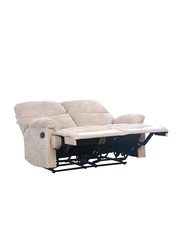 Danube Home Baltimore 2 Seater Fabric Motion Recliner, Light Brown