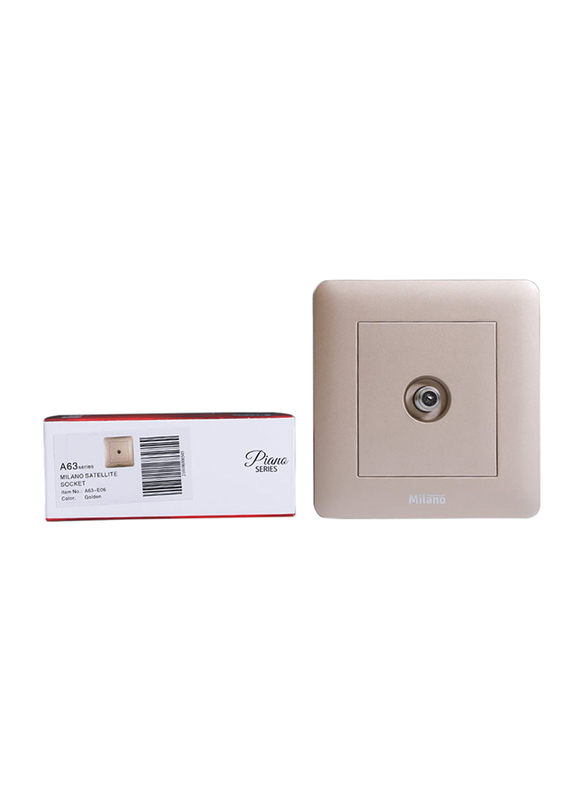 Milano Satellite Outlet Switches, Gold