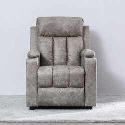 Danube Home Andover 1 Seater Fabric Pushback Recliner, Light Brown