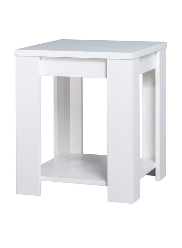 

Danube Home Space Saving Square Heather End Table, White