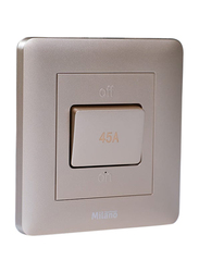 Milano 45A Double Pole (Dp) Switch With Led Indicator, Gold