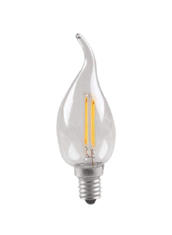 Danube Home Milano 4W Led Filament Candle Lamp with Tip, 6000k, Clear