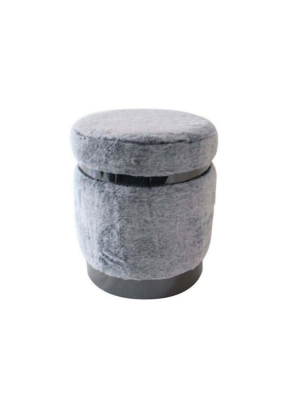 

Danube Home Donny Fur Pouf, 35X35X42cm, Grey