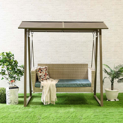 Danube Home Luxury Heavy Duty For Indoor Outdoor Garden Swing Chairs, Beige