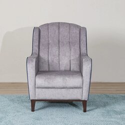 Danube Home Ada Fabric Sofa, Single Seater, Grey
