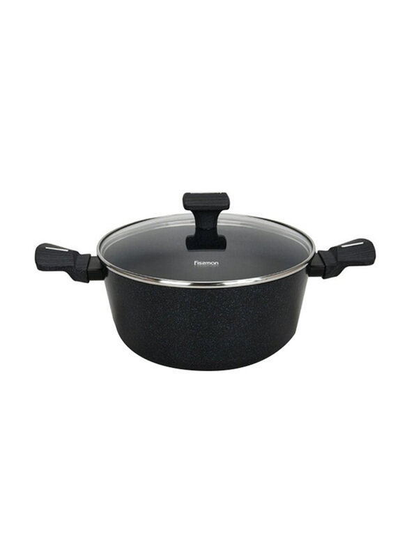 

Fissman 20cm Non Stick Stockpot with Lid, Black
