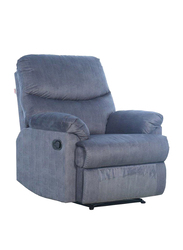 Danube Home Baltimore 1 Seater Fabric Motion Recliner, Blue