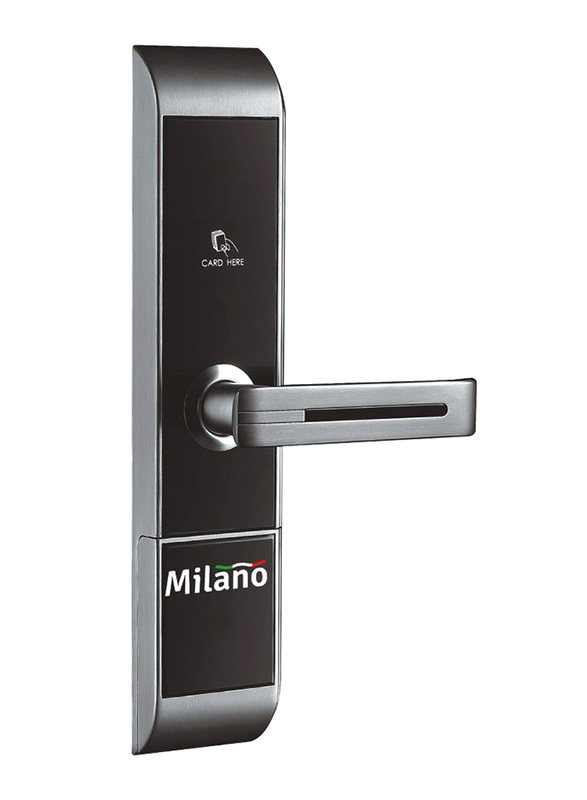Danube Home Milano Card Hotel Lock Right Handle, 89C87, Silver