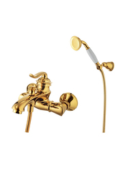 Danube Home Milano Fiona Bath Mixer with Shower Set, 197mm, Gold