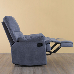 Danube Home V2 Benedict 1 Seater Fabric Recliner Modern Design One Seat Relaxing Chair, Dark Grey