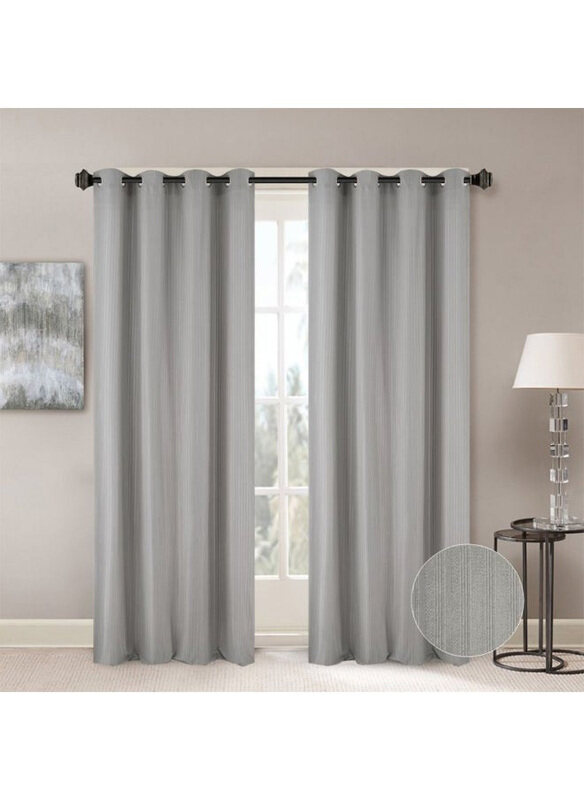 

Danube Home Meadow Sheer Curtains, 2 Pieces, Grey