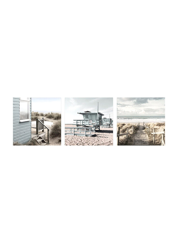 

Danube Home Kellan Beach View Wall Art 3 Piece, 40x40cm, Multicolour
