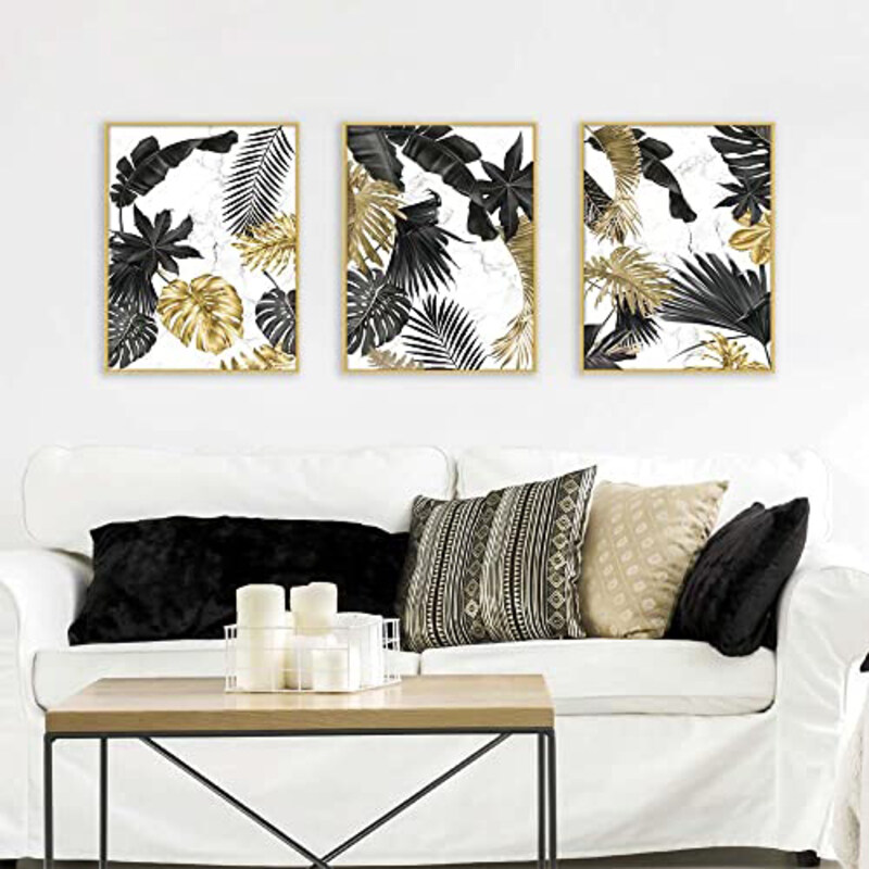 

Danube Home Gallery Gold And Black Leaf Sets - 3 Frames, Gold