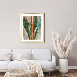 Danube Home Gallery Thick Leaves Framed Art, Gold