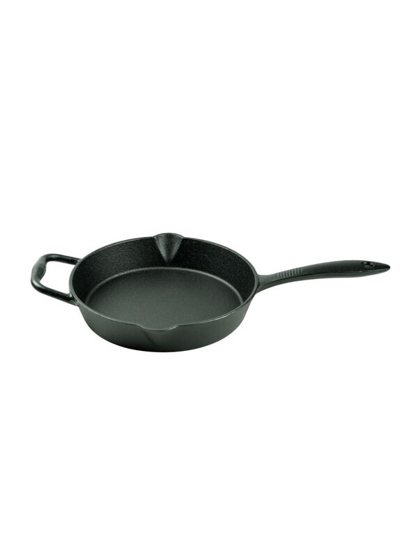 

Danube Home 25cm Rosette Cast Iron Round Skillet Pan, Black